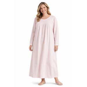Calida Pink Modest Nightgown Maxi Plus size 3X New sleepwear Cotton Sleep